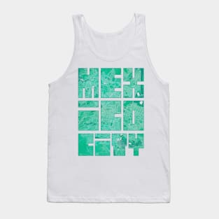 Mexico City Map Typography - Watercolor Tank Top